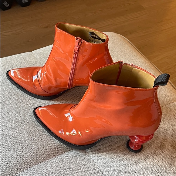 John Flvuevog Orange Ankle Boots - Picture 9 of 12